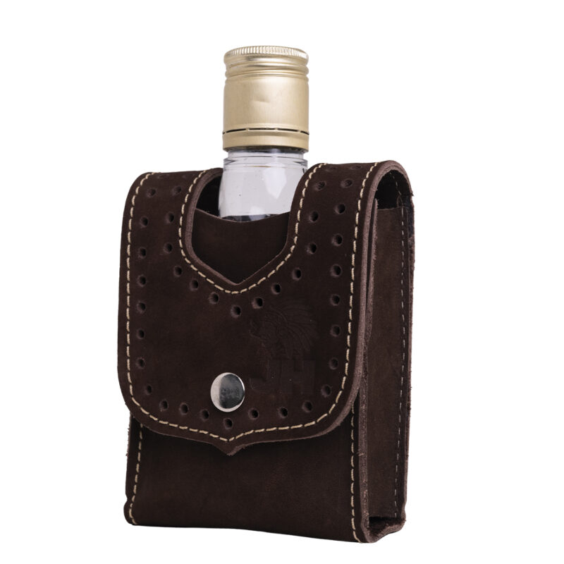 Porta Cachaça JH em Couro S3
