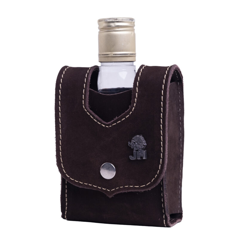 Porta Cachaça JH em Couro S5